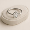 925 Silver Oval CZ Ring • Minimal Bezel Solitaire Ring • Sterling Engagement Style