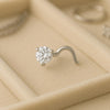 925 Silver CZ Nose Pin Prong Set Dainty Sparkle Minimal Nose Jewelry