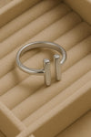 Open Bar 925 Silver | Minimalist Adjustable Ring | Modern Band | Simple Sterling Ring for Women