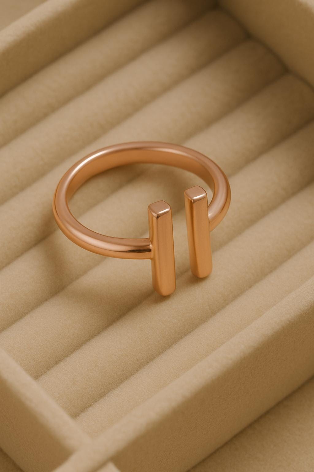 Open Bar 925 Silver | Minimalist Adjustable Ring | Modern Band | Simple Sterling Ring for Women
