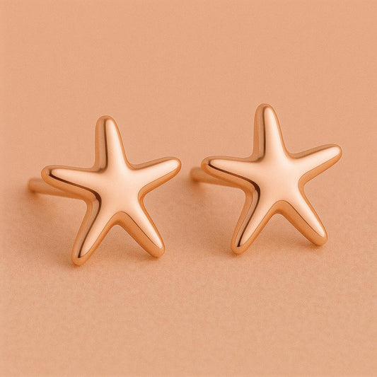 Starfish Stud 925 Silver | Minimalist Sea Star | Ocean Studs | Tiny Earrings for Women & Girls