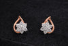 925 Sterling Silver Flower Stud Earrings CZ Diamond Floral Jewelry