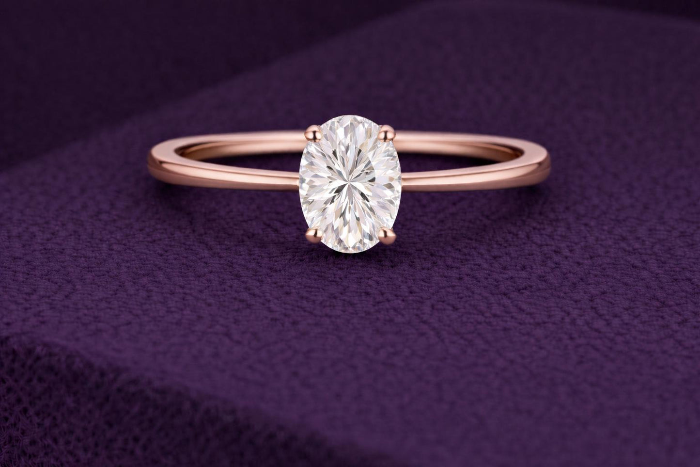 Oval CZ Ring 925 Silver | Solitaire Engagement Ring | Minimal Promise | Diamond Look
