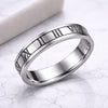 Roman Numeral Ring 925 Silver | Minimal Unisex Band | Anniversary Gift | Promise Ring