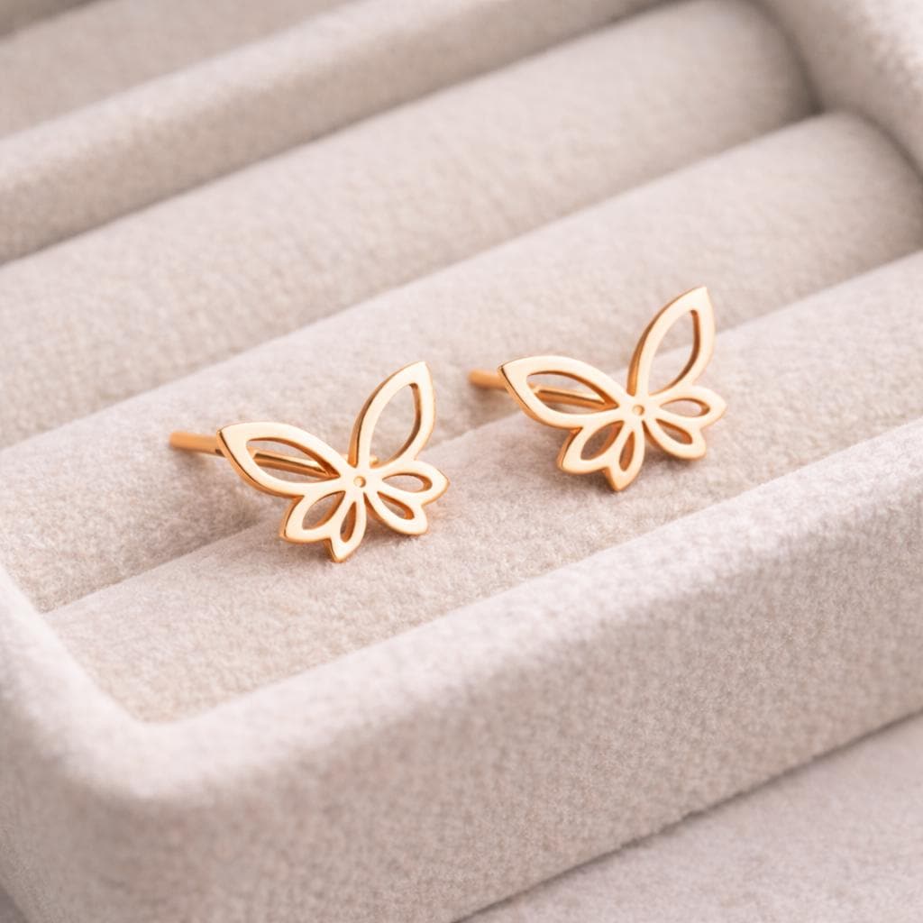 925 Silver Butterfly Stud | Minimal Jewelry | Dainty Silver Studs | Everyday Earrings | Gift for Her