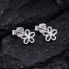 925 Silver Flower Stud , Minimal CZ Studs, Tiny Daisy Earrings, Dainty Studs, Jewelry Gift