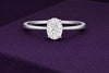 Oval CZ Ring 925 Silver | Solitaire Engagement Ring | Minimal Promise | Diamond Look