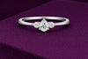 Pear CZ Three Stone 925 Silver | Trilogy Engagement Ring | Minimal Promise Ring |