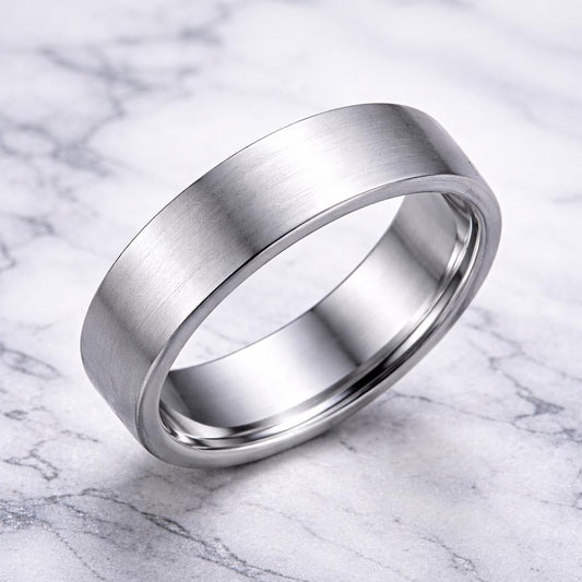 Plain Silver Band 925 | Mens Wedding Band | Minimal Matte Ring | Unisex