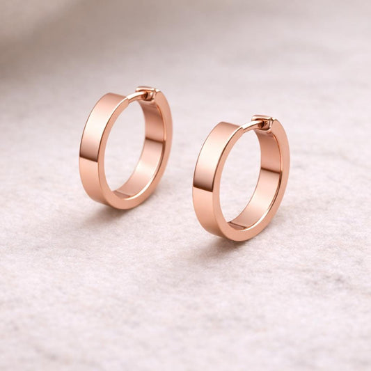 Minimal 925 Silver Hoop Earrings | Plain Polished Small Huggie Hoops | Everyday Sterling Silver