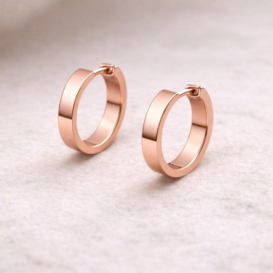Minimal 925 Silver Hoop Earrings | Plain Polished Small Huggie Hoops | Everyday Sterling Silver