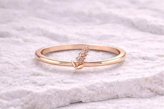 Dainty 925 Sterling Silver Lavender Ring - Minimalist Floral Band