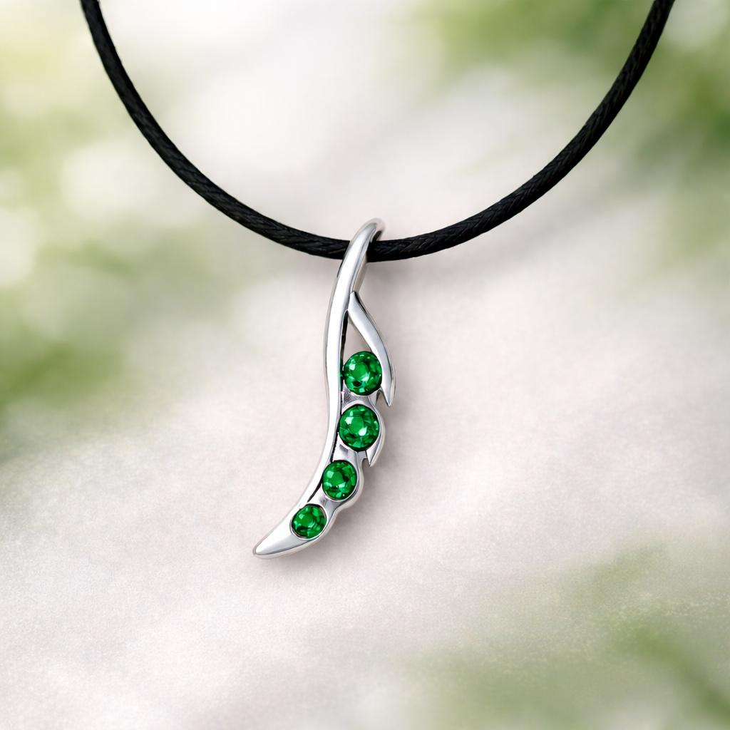 925 Silver Green CZ Pendant Necklace