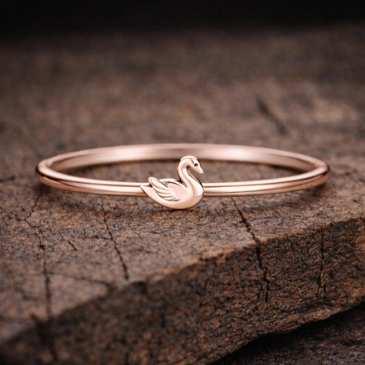 925 Silver Swan Ring Minimal Bird Ring Dainty Nature Jewelry Gift for Her