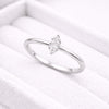 Marquise CZ Ring | 925 Sterling Silver Solitaire Ring | Minimal Dainty Engagement