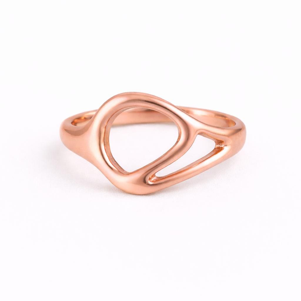 Sculptural Sterling Silver Open Ring â Modern Minimalist Jewelry