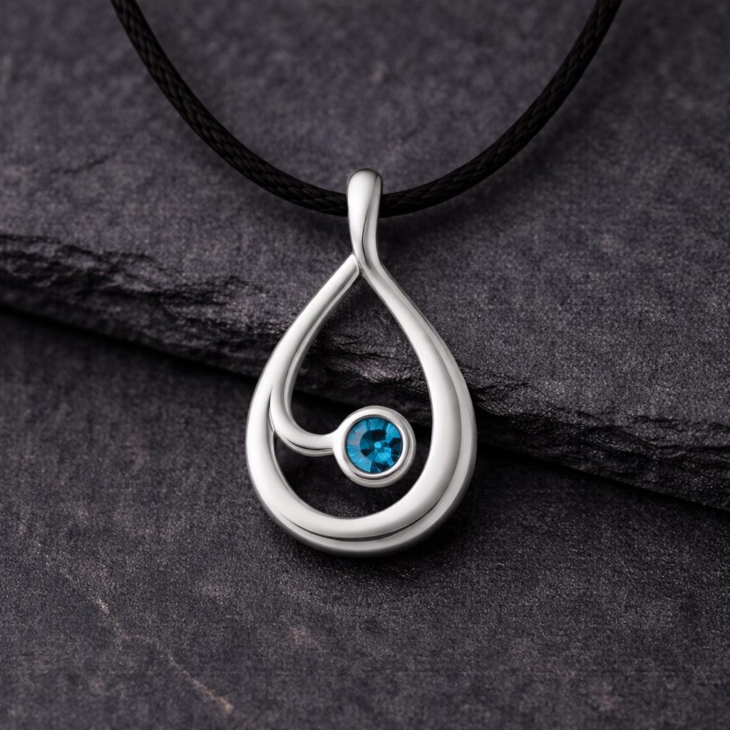 925 Silver London Topaz Pendant Necklace â Topaz Teardrop, December Birthstone