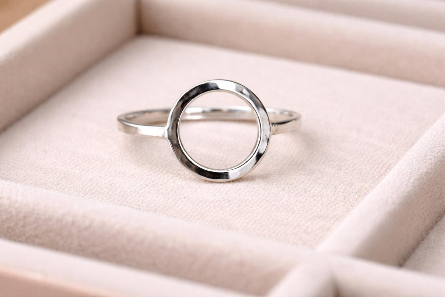 925 Sterling Silver Open Circle Ring â Minimalist Geometric Jewelry