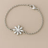925 Silver Daisy Bracelet CZ Flower Bracelet Minimal Floral Jewelry Gift