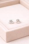 925 Silver Fan Stud Earrings Minimal Geometric Silver Studs Gift