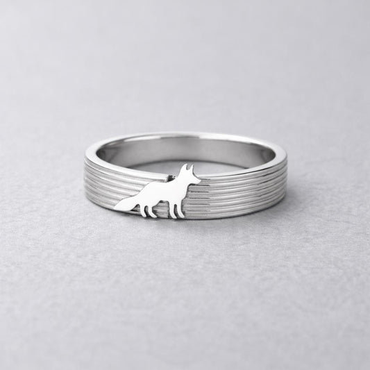 925 Silver Fox Ring Minimal Animal Band Dainty Nature Jewelry Gift