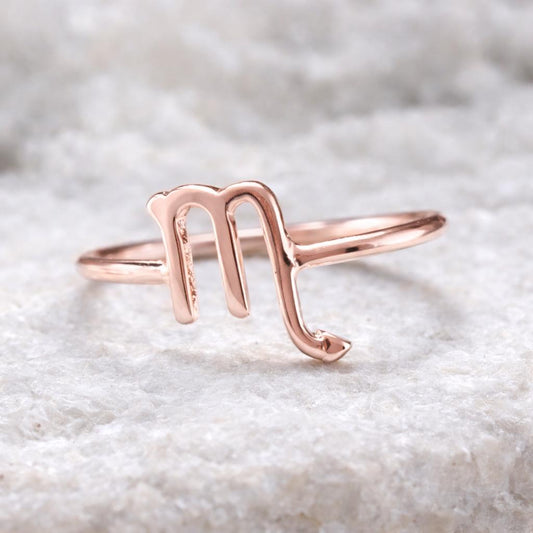 925 Sterling Silver Scorpio Ring Minimalist Zodiac Jewelry