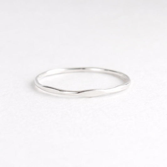 925 Sterling Silver Wavy Ring Minimal Stacking Band Dainty Thin Promise Ring Women Gift