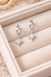 CZ North Star Sterling Silver Huggie Earrings – Celestial Jewelry