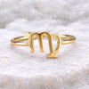 Sterling Silver Virgo Zodiac Ring – Minimal Astrology Band for August/September Birthdays