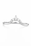 925 Sterling Silver Marquise Chevron CZ Ring, Dainty Stacking Wedding Band