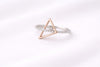 Sterling Silver Triangle Ring – CZ Pavé Geometric Stacking Ring