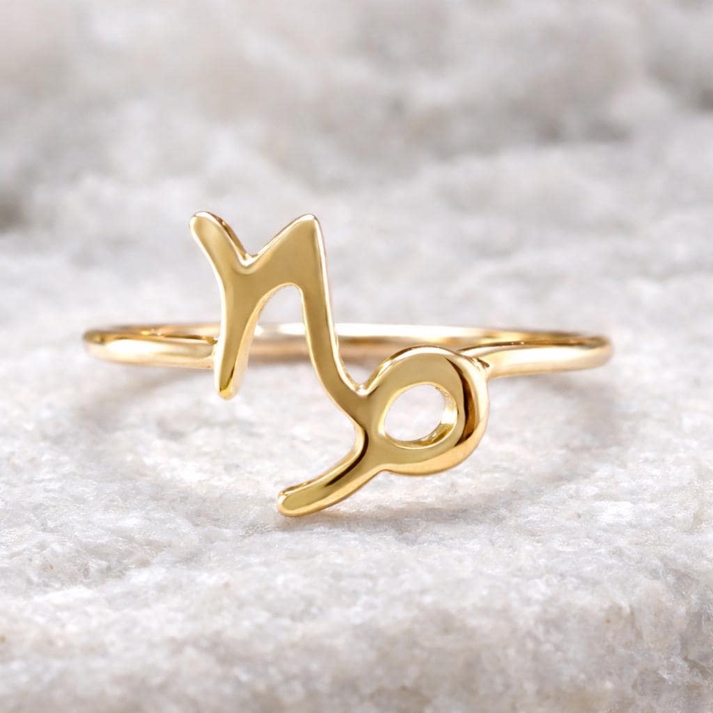 925 Sterling Silver Capricorn Ring â Minimalist Zodiac Jewelry
