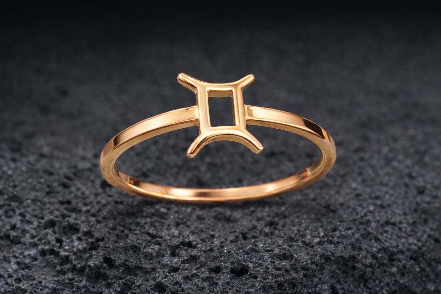 925 Sterling Silver Gemini Zodiac Ring â Minimalist Horoscope Jewelry