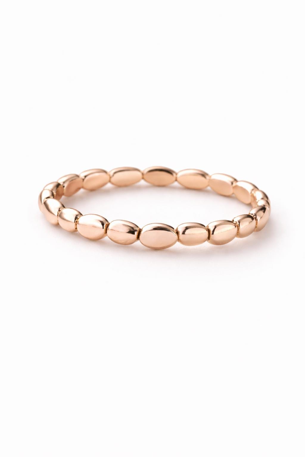 Sterling Silver Beaded Stacking Ring, Minimalist Everyday Band