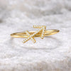Sterling Silver Sagittarius CZ Zodiac Ring – Minimalist Arrow Horoscope Jewelry