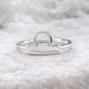 Sterling Silver Libra Zodiac Ring, Minimalist Astrology Band, September October Jewelry