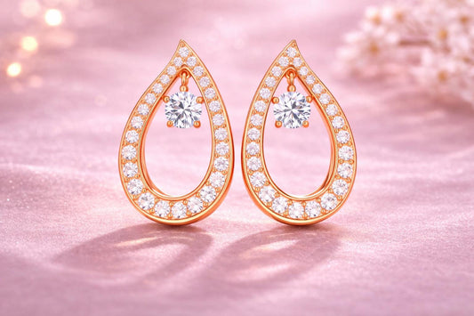 925 Sterling Silver CZ Teardrop Dangle Earrings, Minimal Bridal Wedding Jewelry