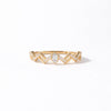 Sterling Silver Crown Ring, Marquise CZ Chevron Band, Stackable Wedding Ring