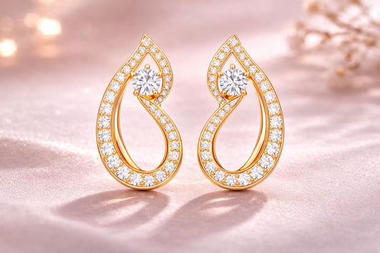 Sterling Silver Teardrop CZ Flame Earrings, Elegant Bridal Drop Jewelry