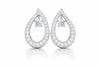 925 Sterling Silver CZ Teardrop Dangle Earrings, Minimal Bridal Wedding Jewelry