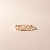 925 Sterling Silver Zigzag Crown Ring, Pave CZ Geometric Band, Stackable Wedding Ring