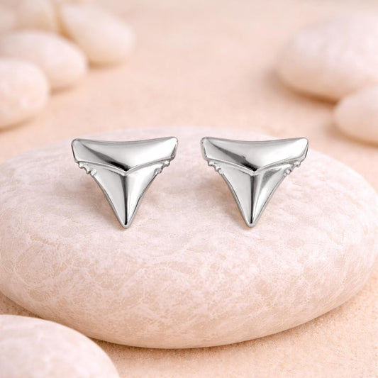 Shark Tooth Stud 925 Silver | Ocean Jewelry | Minimalist Studs | Tiny Sea Lover Earrings