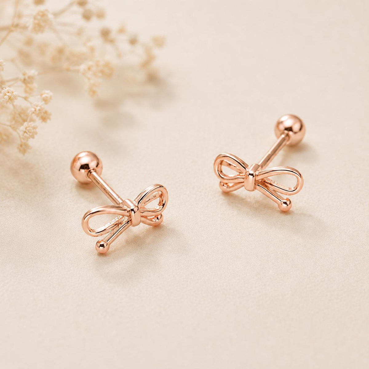 925 Sterling Silver Bow Stud Earrings, Minimalist Dainty Everyday Jewelry