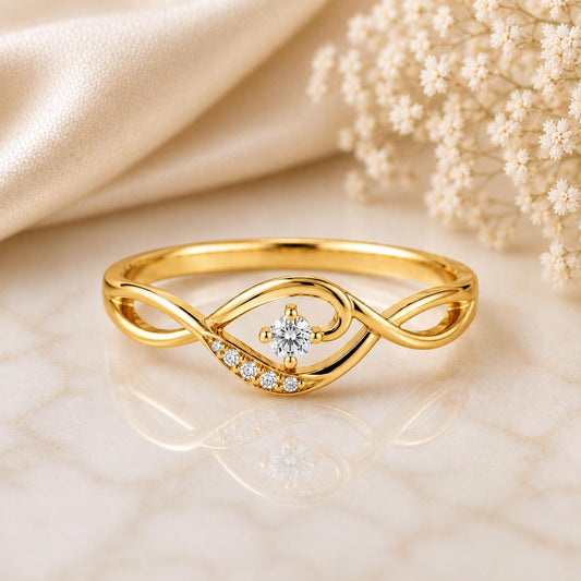 Sterling Silver Evil Eye Ring, Infinity CZ Protection Band, Minimalist Promise Ring