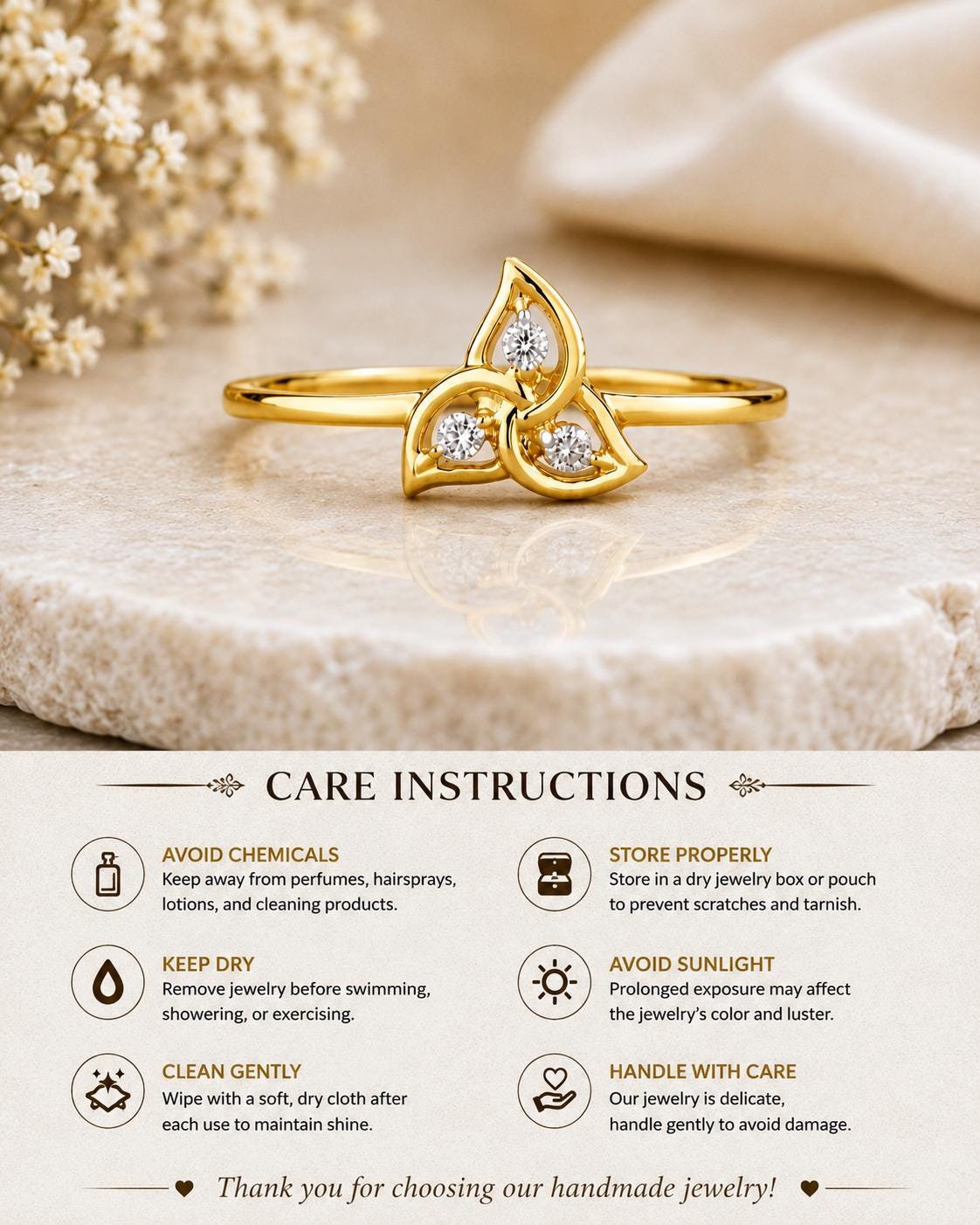 925 Sterling Silver Celtic Trinity Knot Ring, CZ Ring, Minimalist Promise Ring, Cubic Zirconia Wedding Ring, Handmade Dainty Ring,