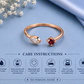 CZ Garnet Ring, 925 Sterling Silver Open Bypass Ring, Two Stone Ring