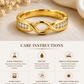 Moissanite Infinity Ring, 925 Sterling Silver Wedding Band