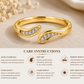 Moissanite Open Ring, 925 Sterling Silver Wrap Band