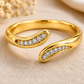 Moissanite Open Ring, 925 Sterling Silver Wrap Band