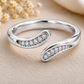 Moissanite Open Ring, 925 Sterling Silver Wrap Band